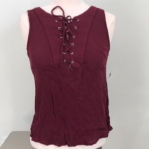 Women’s Lace Up Sleeveless Top Small NWT